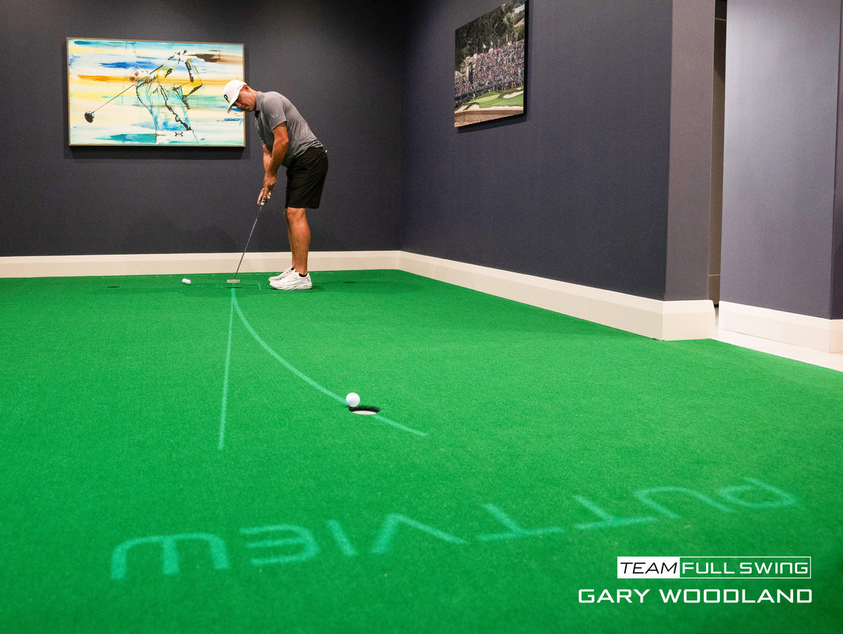 Gary Woodland putting on the Full Swing VG3 with PuttView